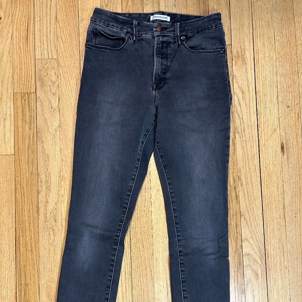 Women's Good American Faded Gray Stretch Skinny Jeans